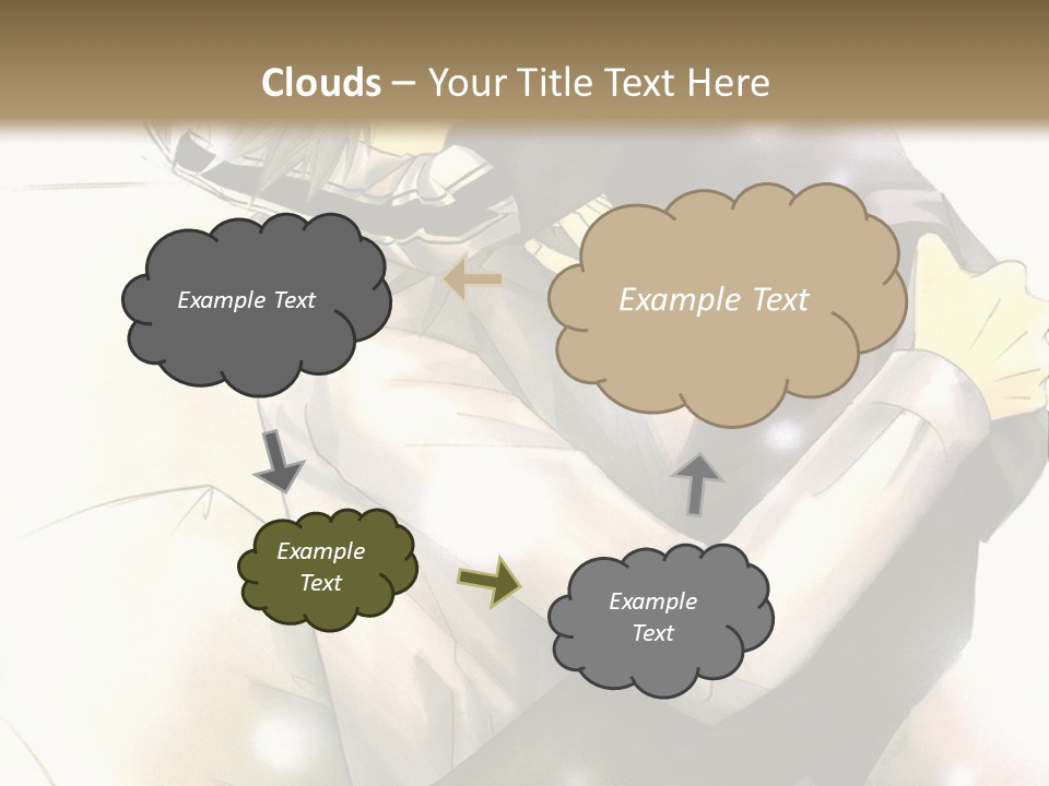 A Couple Of Anime Characters Hugging Each Other PowerPoint Template