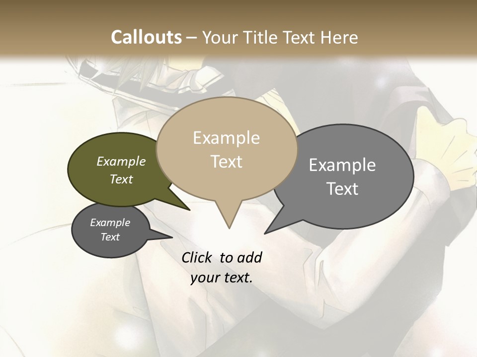 A Couple Of Anime Characters Hugging Each Other PowerPoint Template