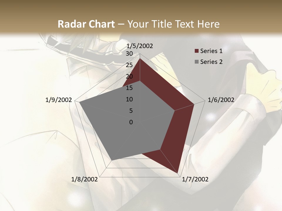 A Couple Of Anime Characters Hugging Each Other PowerPoint Template