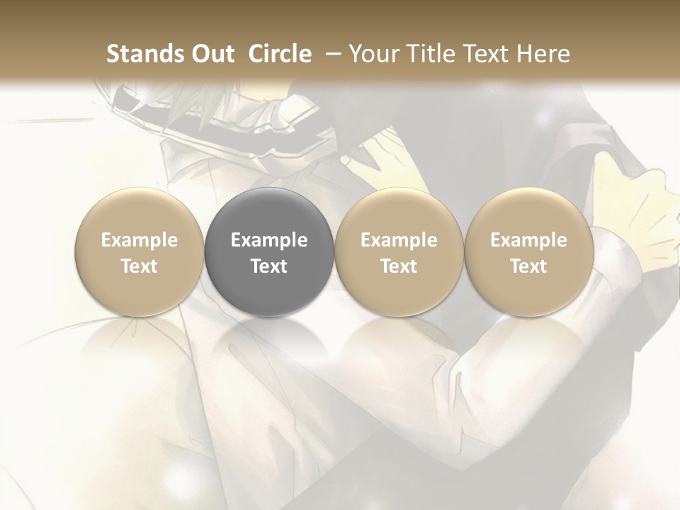 A Couple Of Anime Characters Hugging Each Other PowerPoint Template