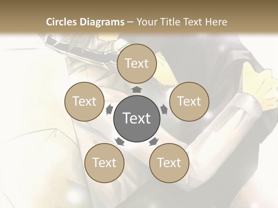 A Couple Of Anime Characters Hugging Each Other PowerPoint Template