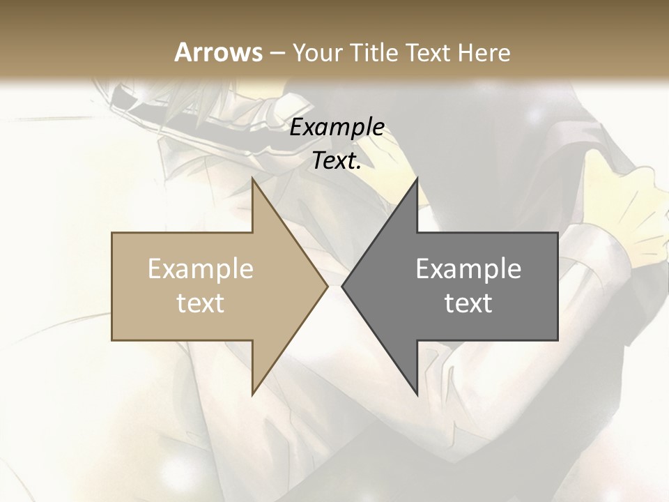 A Couple Of Anime Characters Hugging Each Other PowerPoint Template