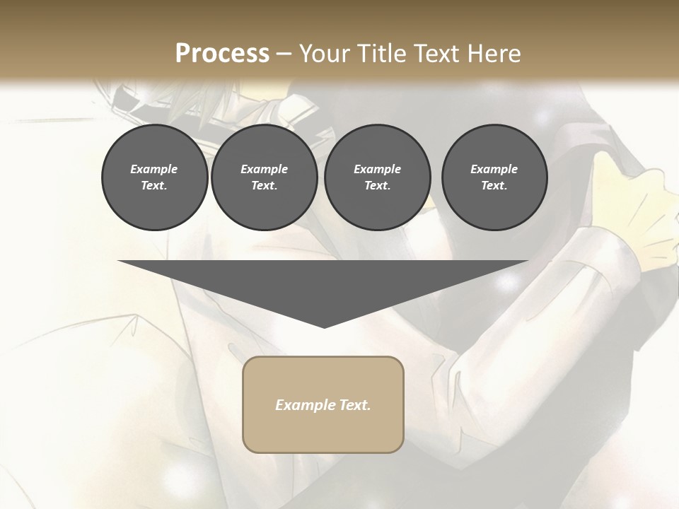 A Couple Of Anime Characters Hugging Each Other PowerPoint Template