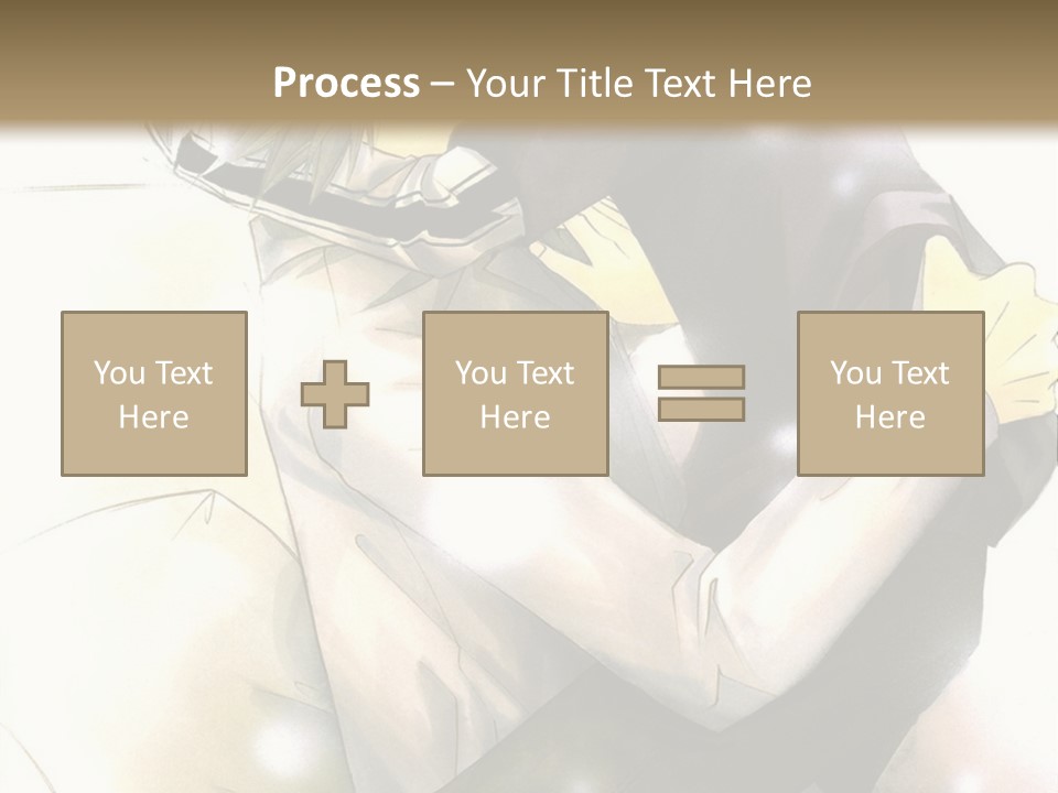 A Couple Of Anime Characters Hugging Each Other PowerPoint Template
