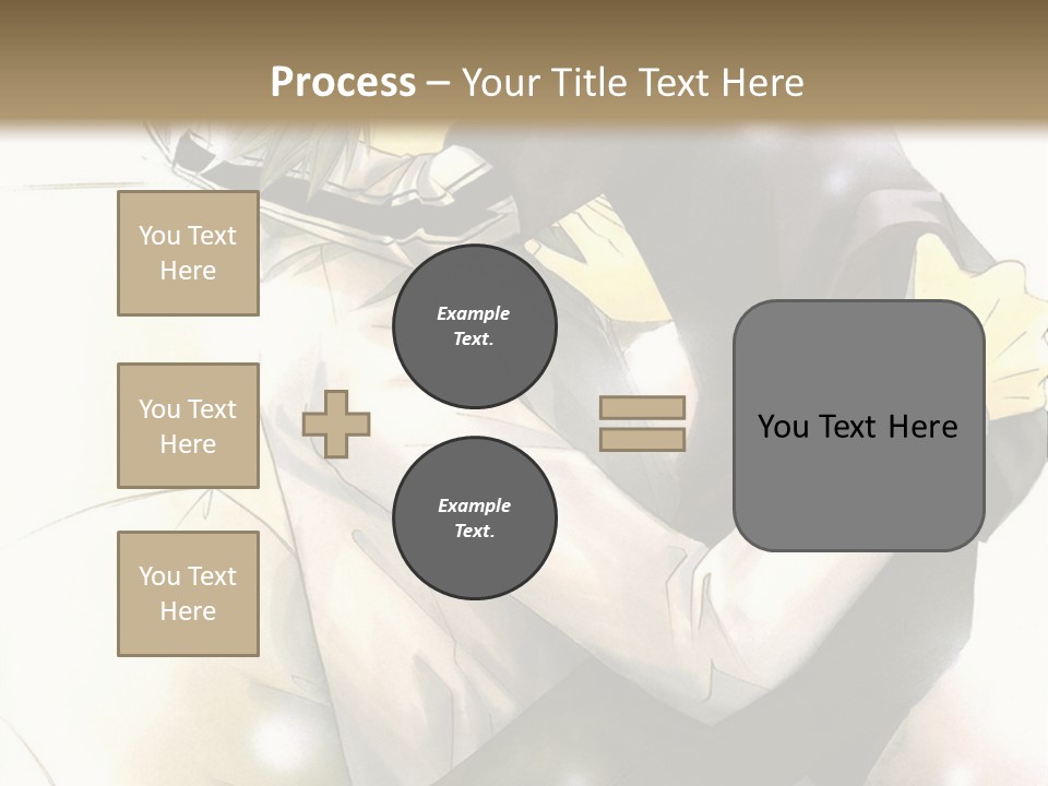 A Couple Of Anime Characters Hugging Each Other PowerPoint Template