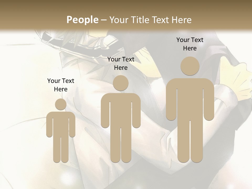 A Couple Of Anime Characters Hugging Each Other PowerPoint Template