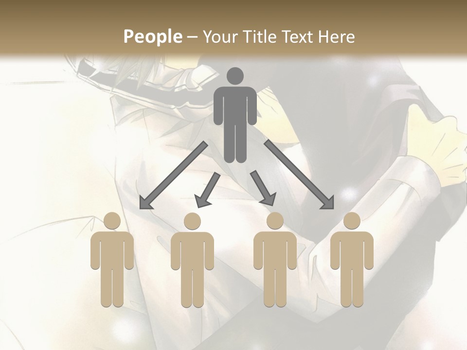 A Couple Of Anime Characters Hugging Each Other PowerPoint Template