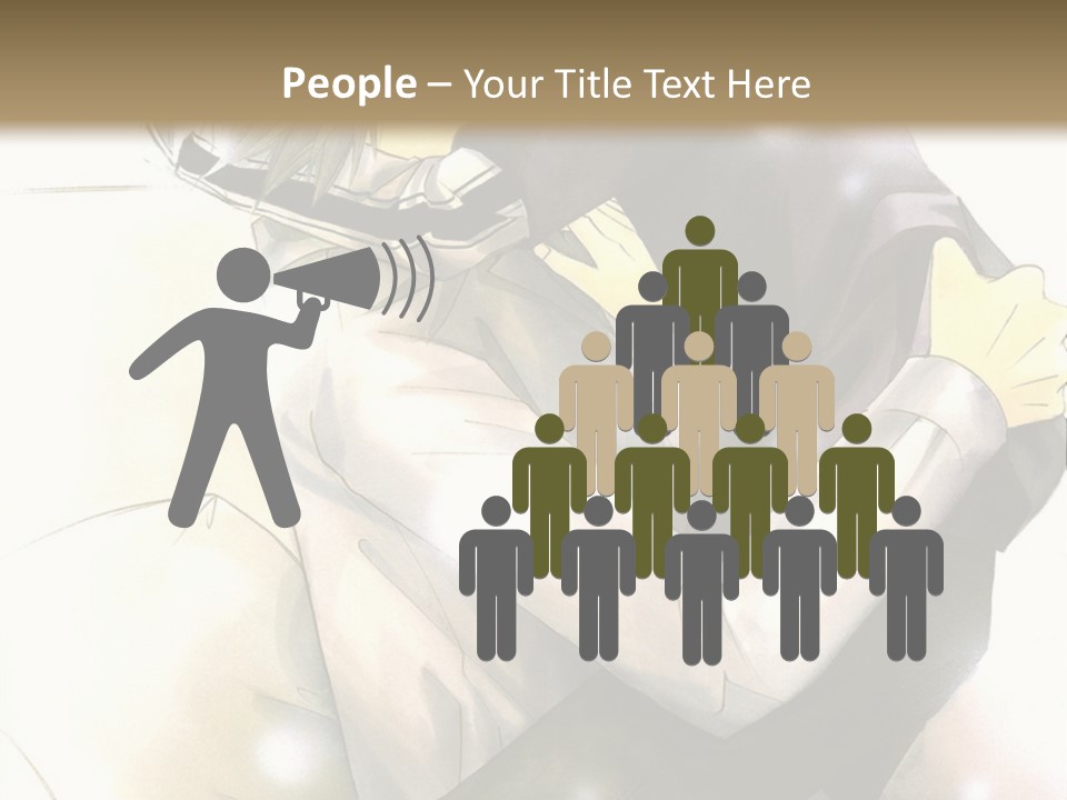 A Couple Of Anime Characters Hugging Each Other PowerPoint Template