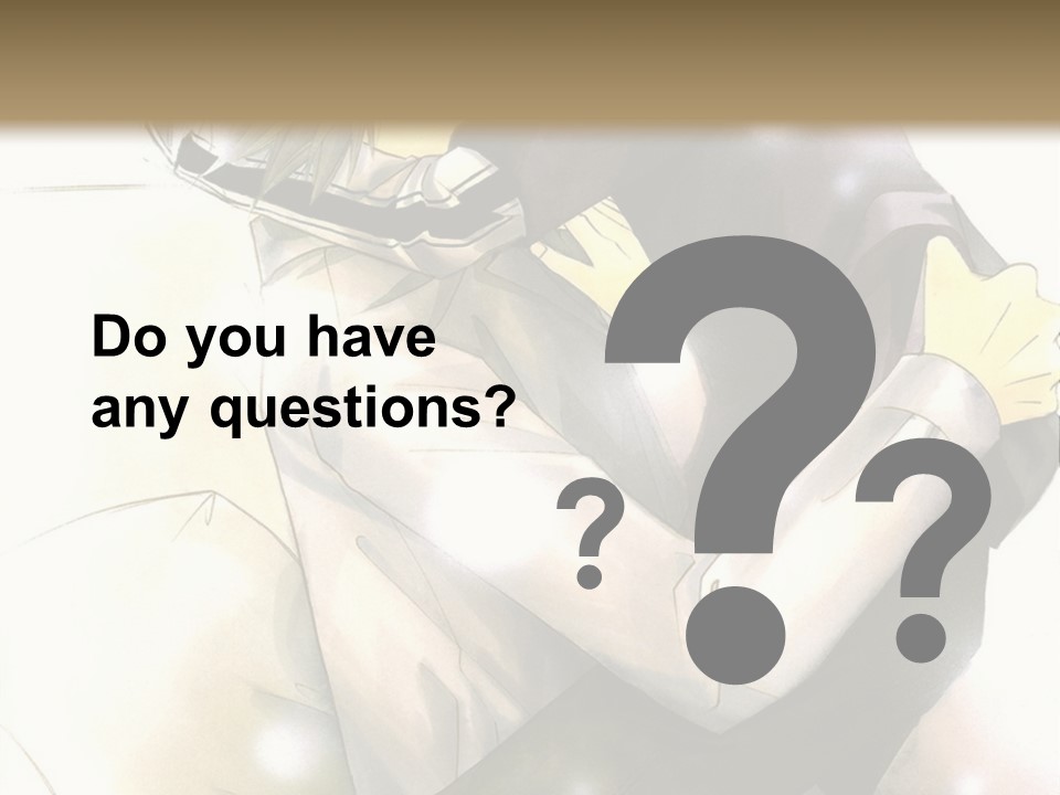 A Couple Of Anime Characters Hugging Each Other PowerPoint Template