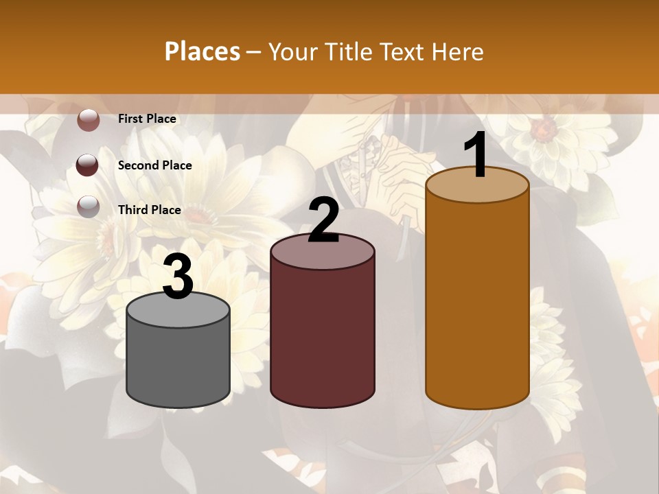 A Woman Sitting On A Tree With Flowers In Her Hand PowerPoint Template