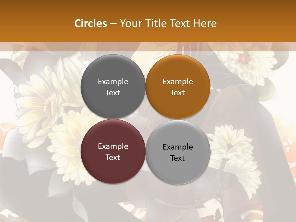 A Woman Sitting On A Tree With Flowers In Her Hand PowerPoint Template