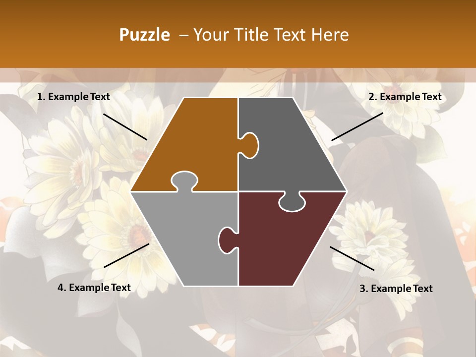 A Woman Sitting On A Tree With Flowers In Her Hand PowerPoint Template