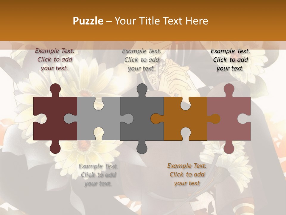 A Woman Sitting On A Tree With Flowers In Her Hand PowerPoint Template