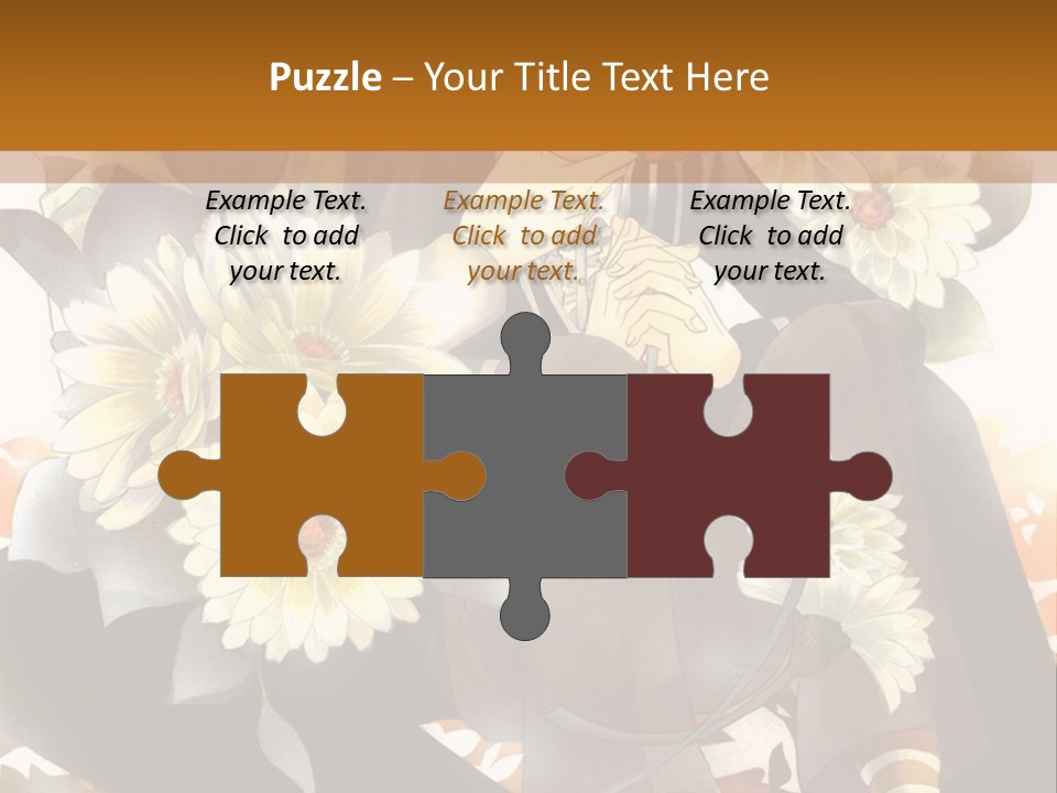 A Woman Sitting On A Tree With Flowers In Her Hand PowerPoint Template