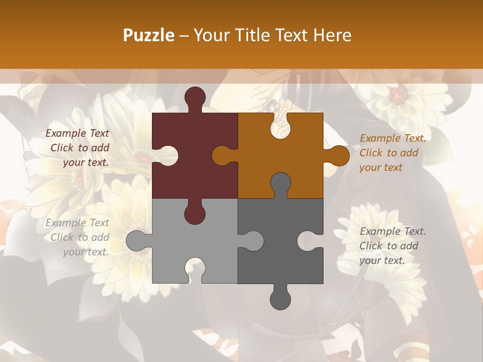 A Woman Sitting On A Tree With Flowers In Her Hand PowerPoint Template