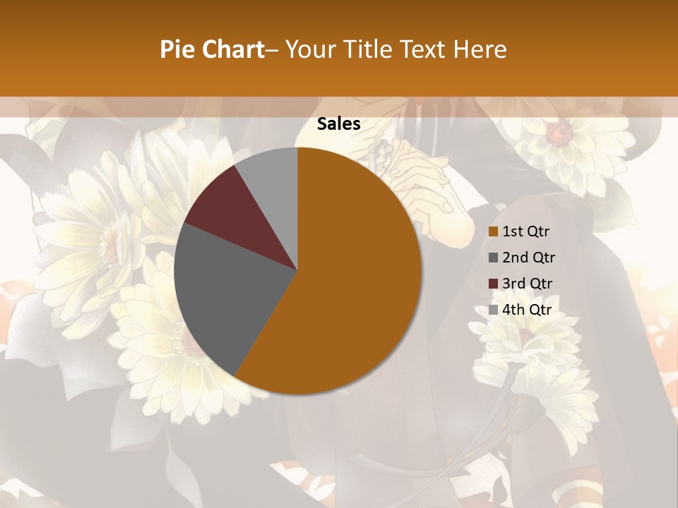 A Woman Sitting On A Tree With Flowers In Her Hand PowerPoint Template