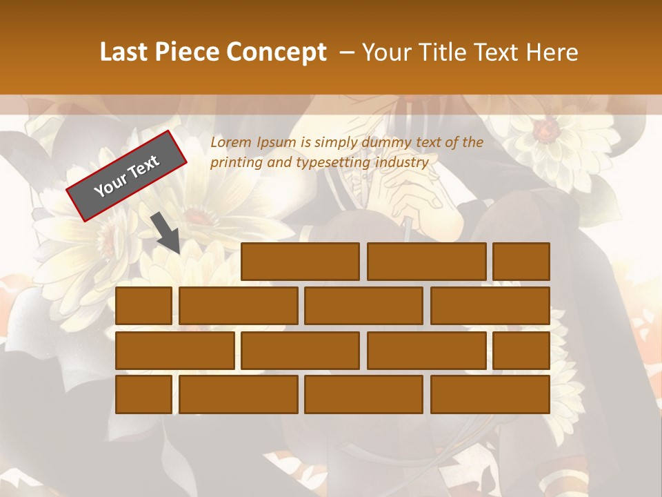 A Woman Sitting On A Tree With Flowers In Her Hand PowerPoint Template