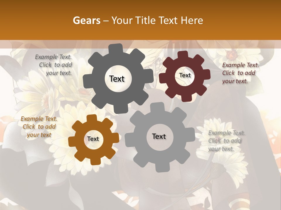 A Woman Sitting On A Tree With Flowers In Her Hand PowerPoint Template