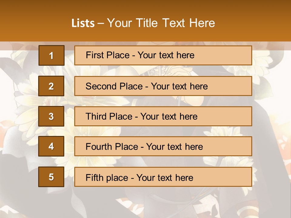 A Woman Sitting On A Tree With Flowers In Her Hand PowerPoint Template