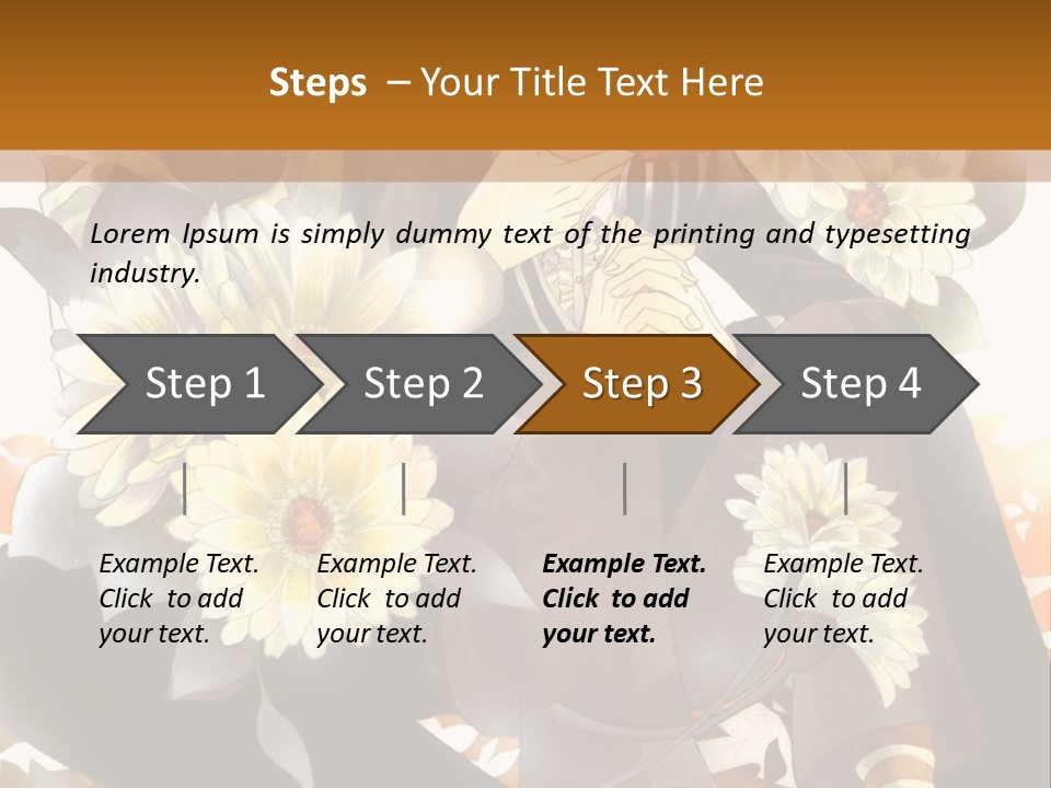 A Woman Sitting On A Tree With Flowers In Her Hand PowerPoint Template
