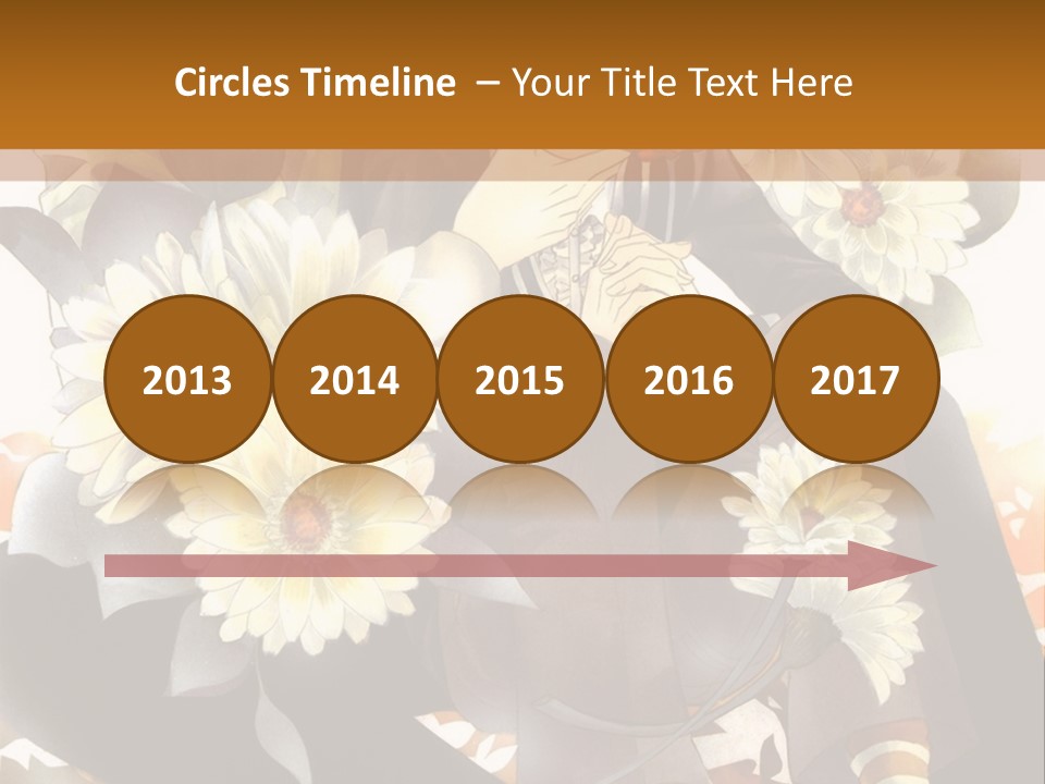 A Woman Sitting On A Tree With Flowers In Her Hand PowerPoint Template