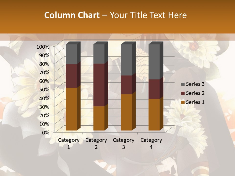 A Woman Sitting On A Tree With Flowers In Her Hand PowerPoint Template