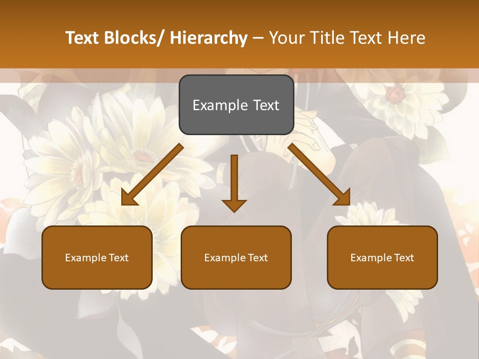 A Woman Sitting On A Tree With Flowers In Her Hand PowerPoint Template