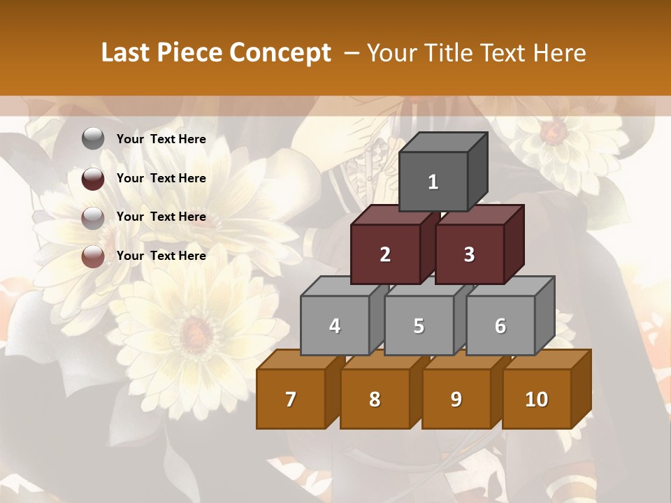 A Woman Sitting On A Tree With Flowers In Her Hand PowerPoint Template