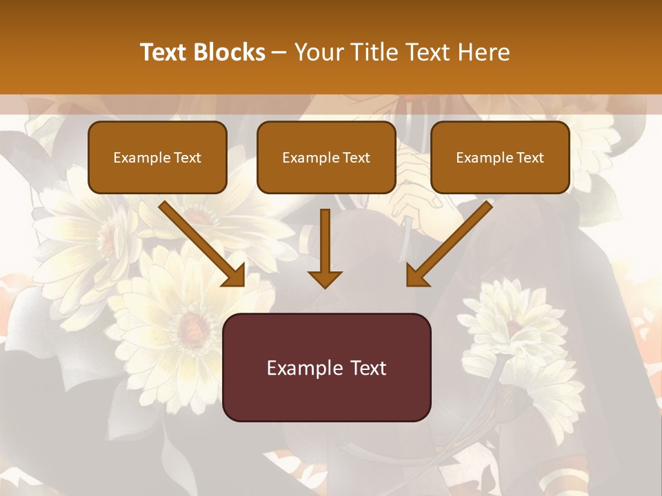 A Woman Sitting On A Tree With Flowers In Her Hand PowerPoint Template
