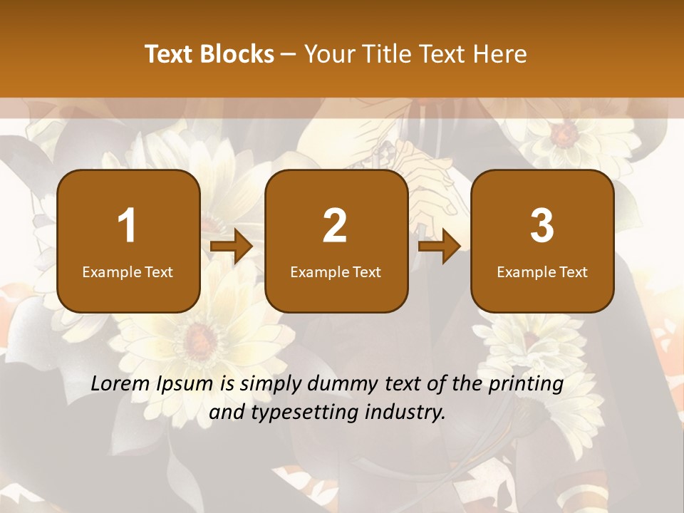 A Woman Sitting On A Tree With Flowers In Her Hand PowerPoint Template