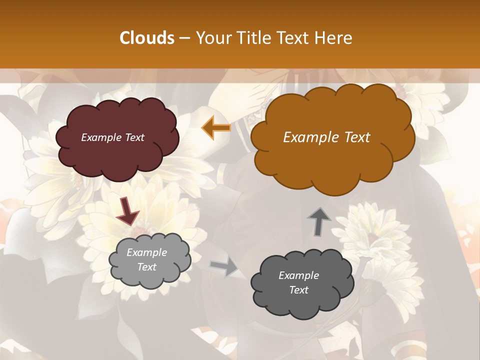 A Woman Sitting On A Tree With Flowers In Her Hand PowerPoint Template