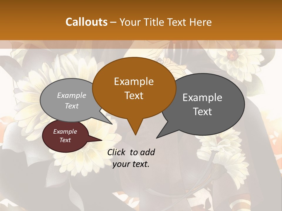 A Woman Sitting On A Tree With Flowers In Her Hand PowerPoint Template