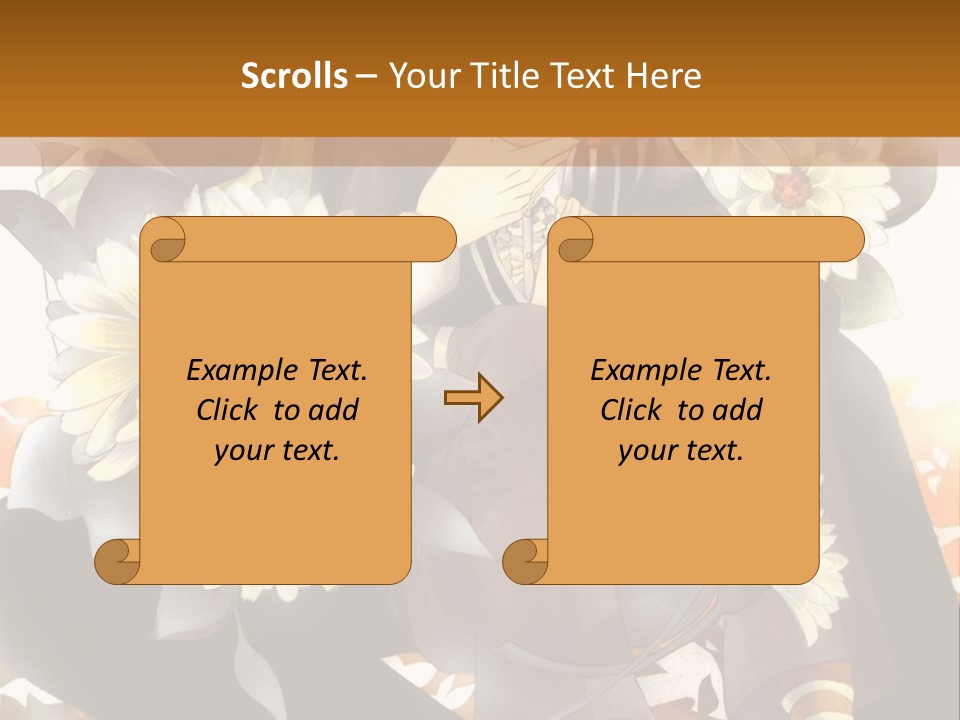 A Woman Sitting On A Tree With Flowers In Her Hand PowerPoint Template