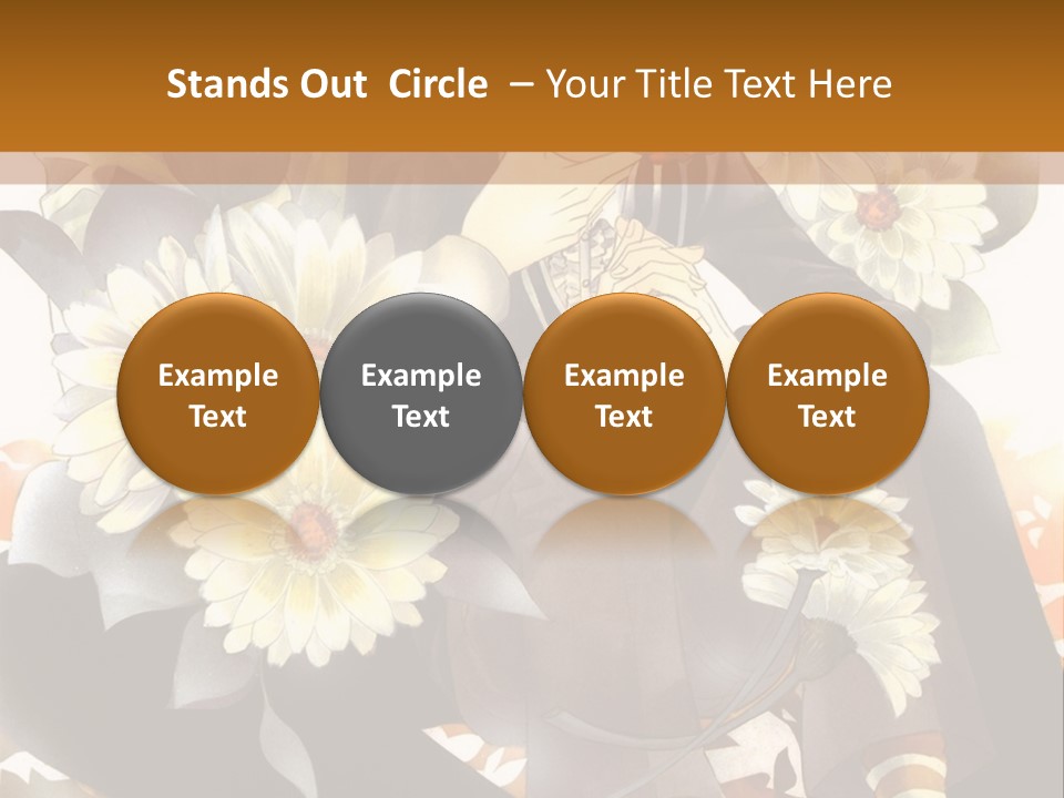 A Woman Sitting On A Tree With Flowers In Her Hand PowerPoint Template