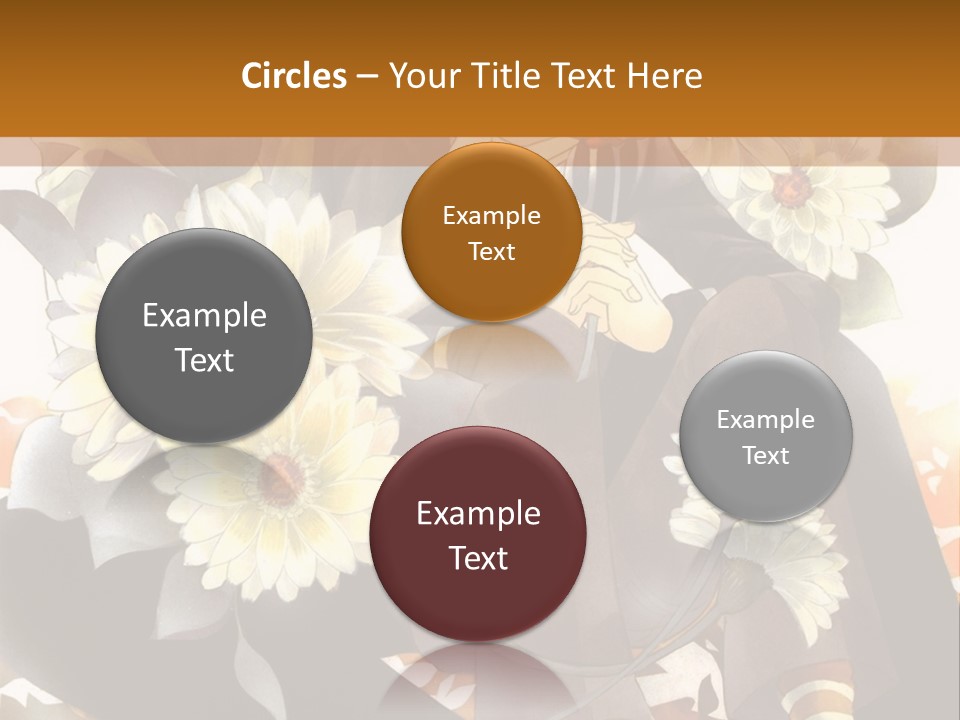 A Woman Sitting On A Tree With Flowers In Her Hand PowerPoint Template