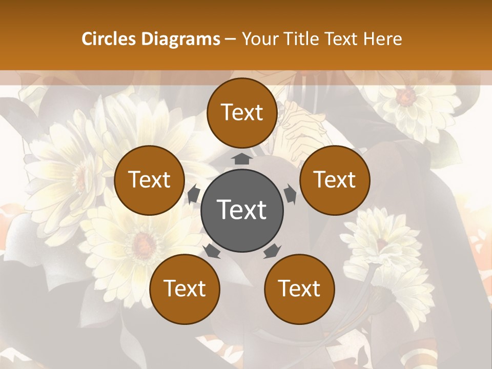 A Woman Sitting On A Tree With Flowers In Her Hand PowerPoint Template