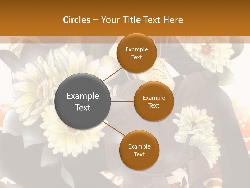 A Woman Sitting On A Tree With Flowers In Her Hand PowerPoint Template