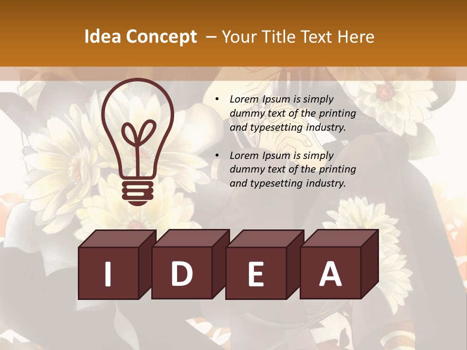 A Woman Sitting On A Tree With Flowers In Her Hand PowerPoint Template