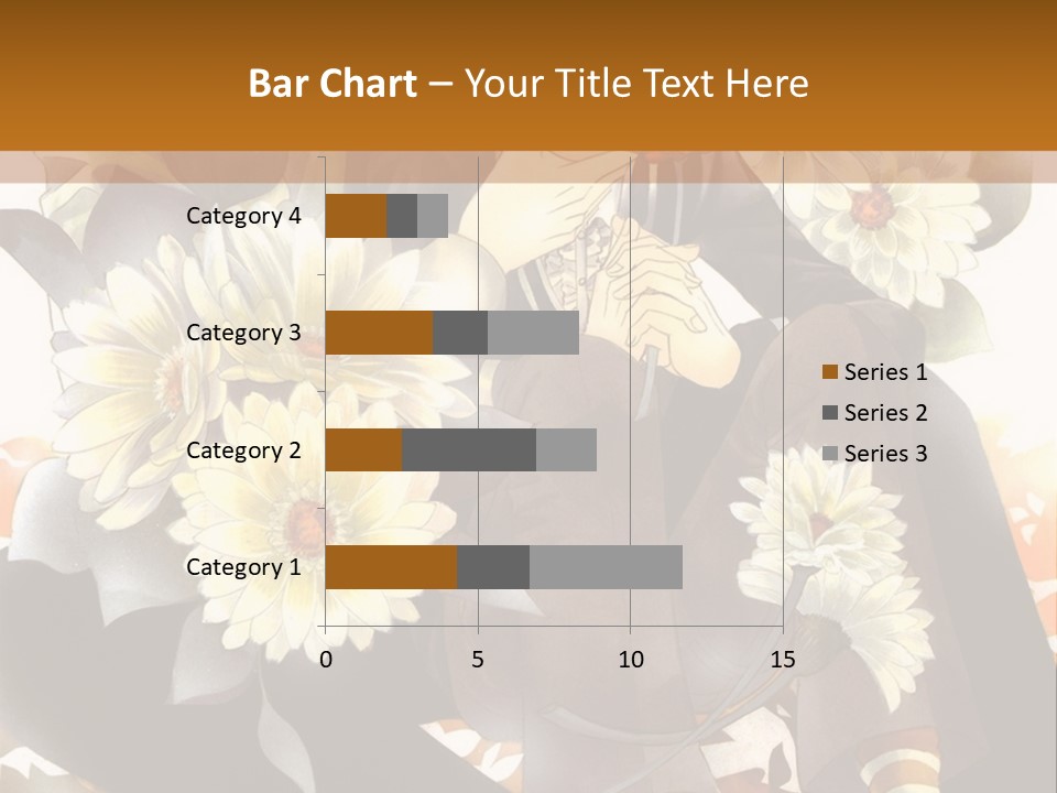 A Woman Sitting On A Tree With Flowers In Her Hand PowerPoint Template