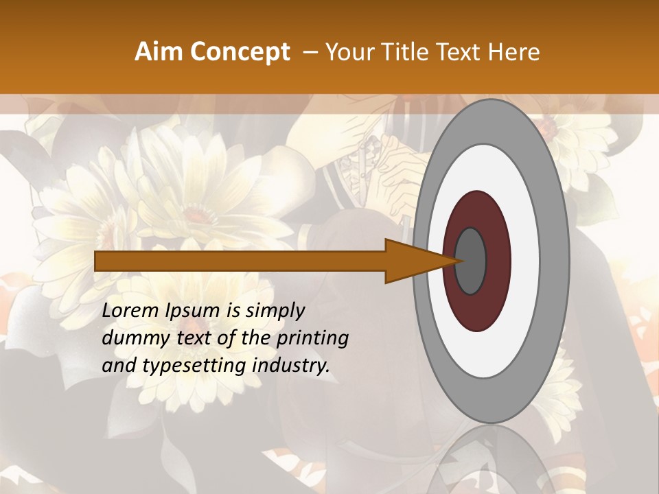 A Woman Sitting On A Tree With Flowers In Her Hand PowerPoint Template