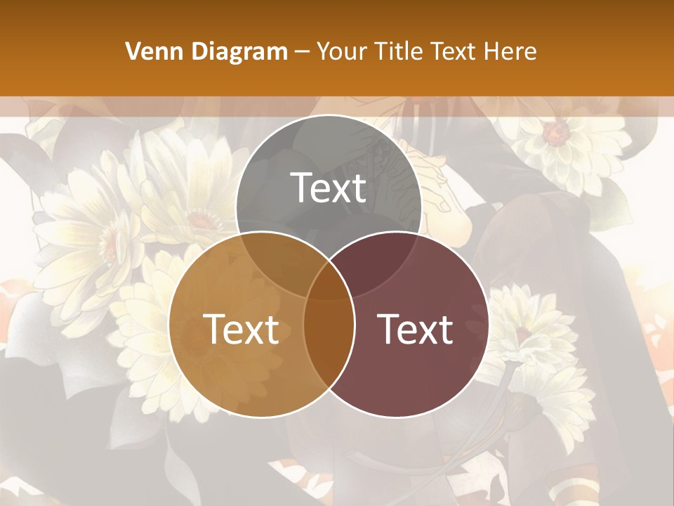 A Woman Sitting On A Tree With Flowers In Her Hand PowerPoint Template