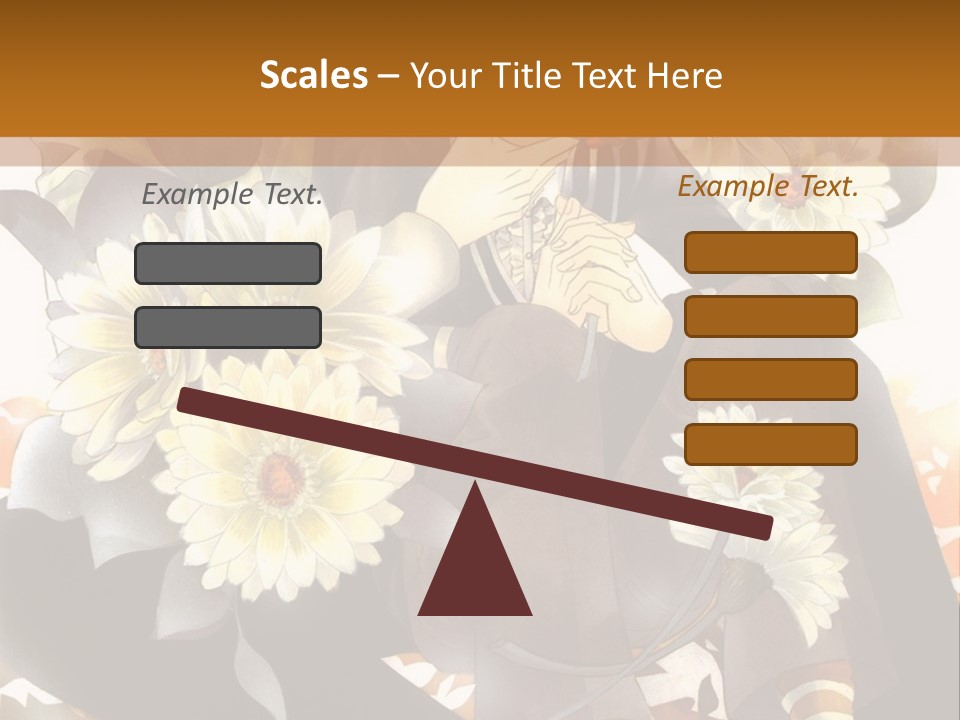 A Woman Sitting On A Tree With Flowers In Her Hand PowerPoint Template