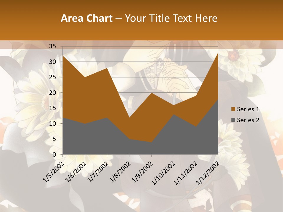 A Woman Sitting On A Tree With Flowers In Her Hand PowerPoint Template