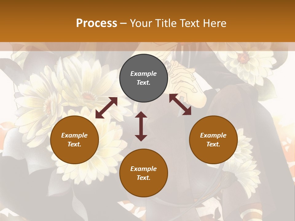 A Woman Sitting On A Tree With Flowers In Her Hand PowerPoint Template