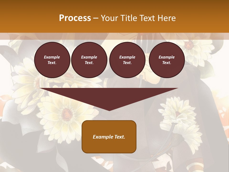 A Woman Sitting On A Tree With Flowers In Her Hand PowerPoint Template