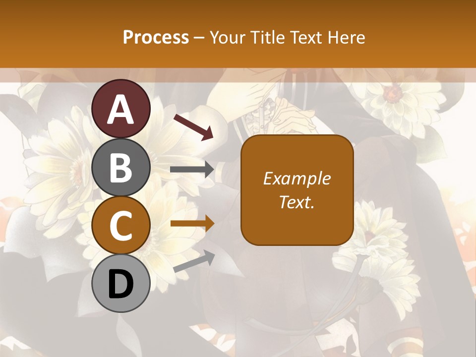 A Woman Sitting On A Tree With Flowers In Her Hand PowerPoint Template