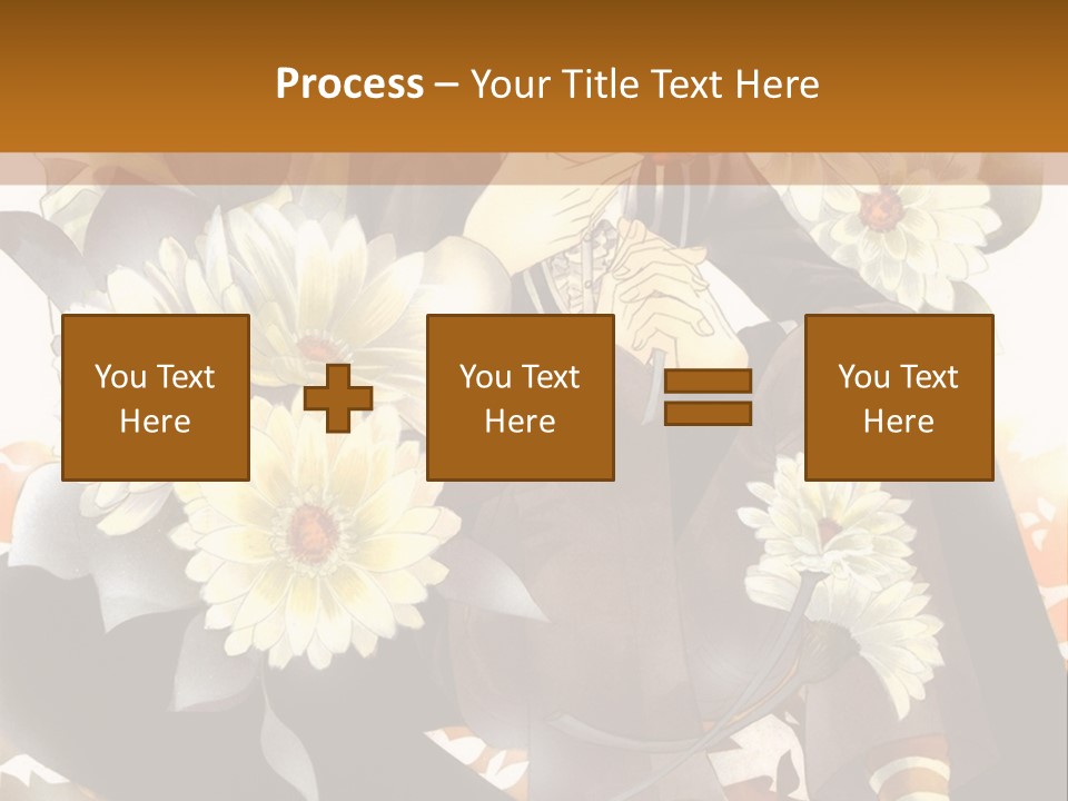 A Woman Sitting On A Tree With Flowers In Her Hand PowerPoint Template