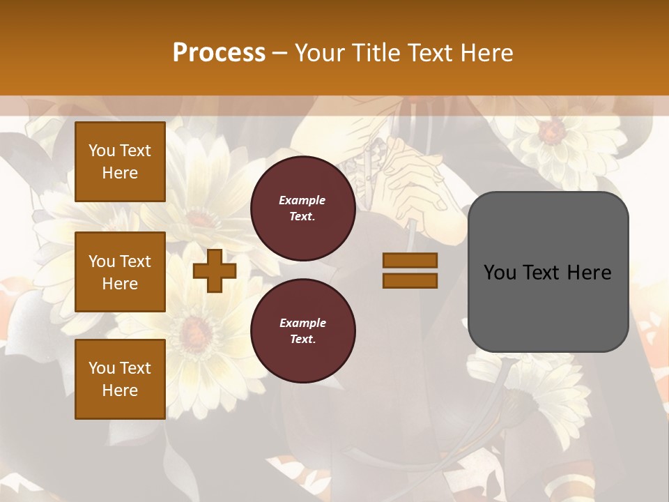 A Woman Sitting On A Tree With Flowers In Her Hand PowerPoint Template