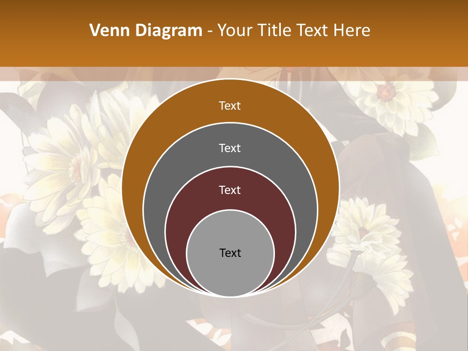 A Woman Sitting On A Tree With Flowers In Her Hand PowerPoint Template