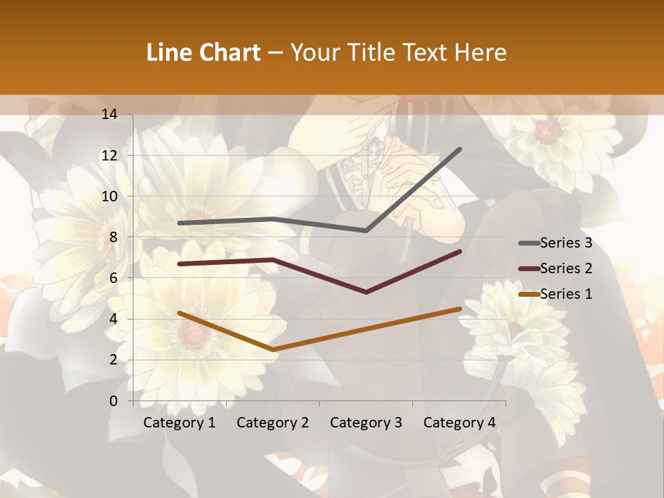 A Woman Sitting On A Tree With Flowers In Her Hand PowerPoint Template